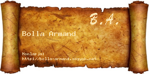 Bolla Armand névjegykártya