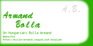 armand bolla business card